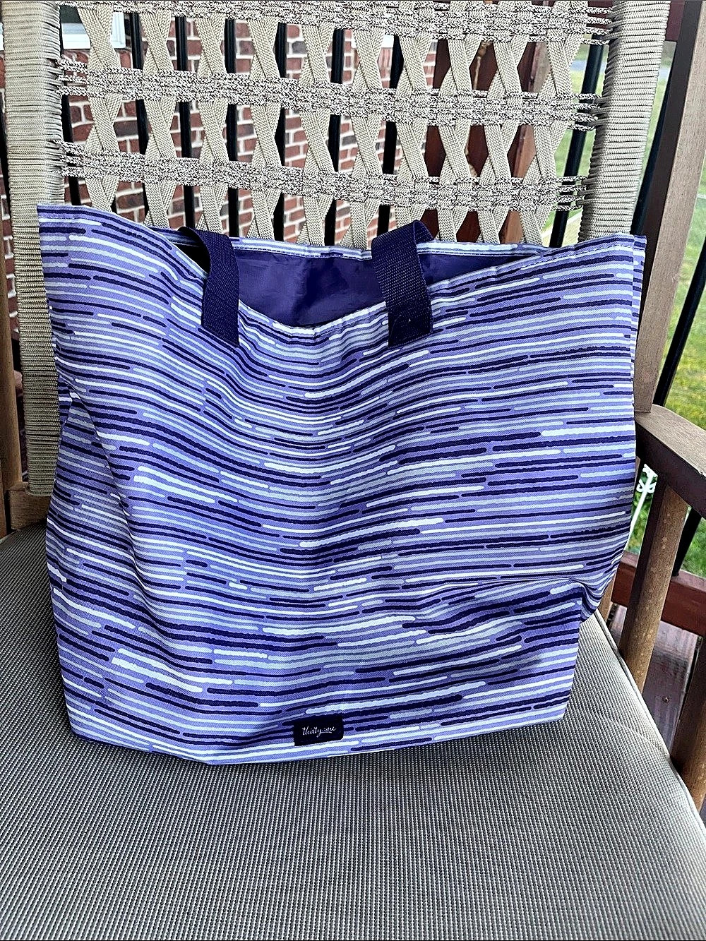 Thirty-One Thermal Tote Purple & White